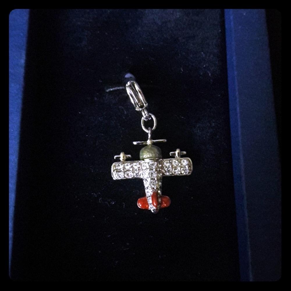 Swarovski plane charm